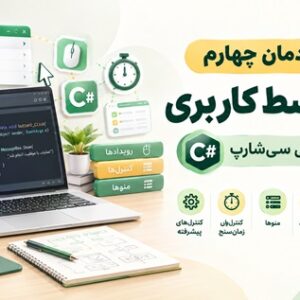 کاور آموزش پودمان چهارم توسعه واسط کاربری در محیط برنامه نویسی سی شارپ