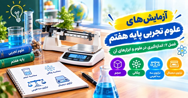 آزمایش های علوم تجربی پایه هفتم فصل دوم اندازه گیری در علوم و ابزارهای آن