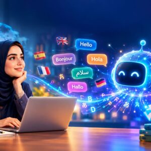 یادگیری زبان با هوش مصنوعی